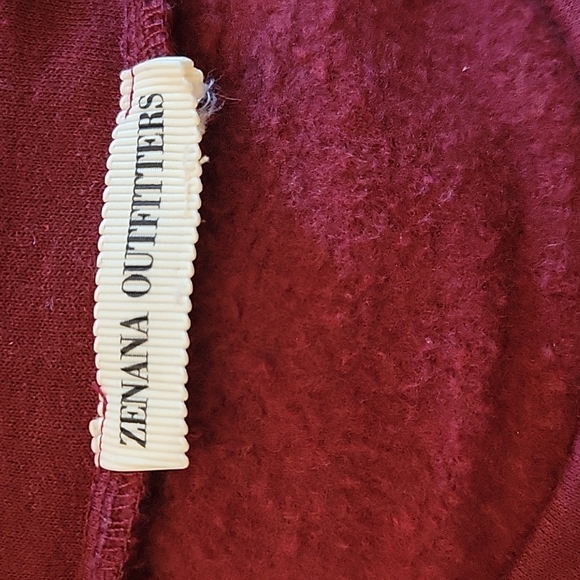 Burgandy sweat shirt dress/tunic - Picture 3 of 3